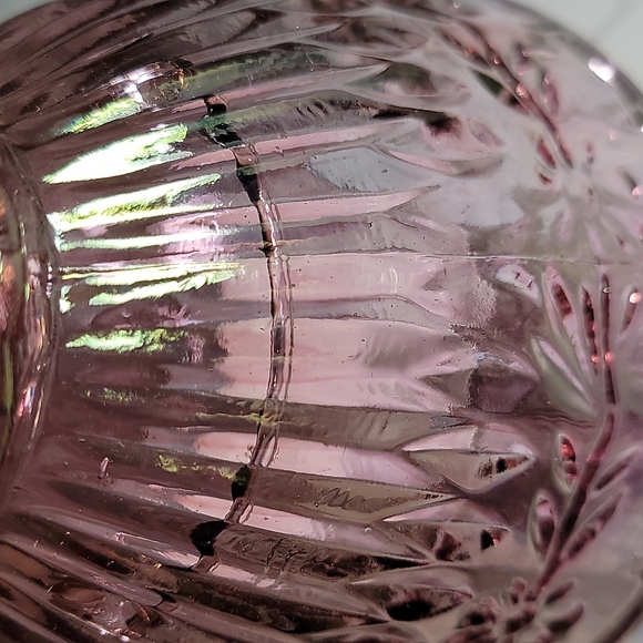 Send Me Offers! Vintage Pink Purple Gold Iridescent Glass Fairy Lamp 3 PC Set - Picture 10 of 11